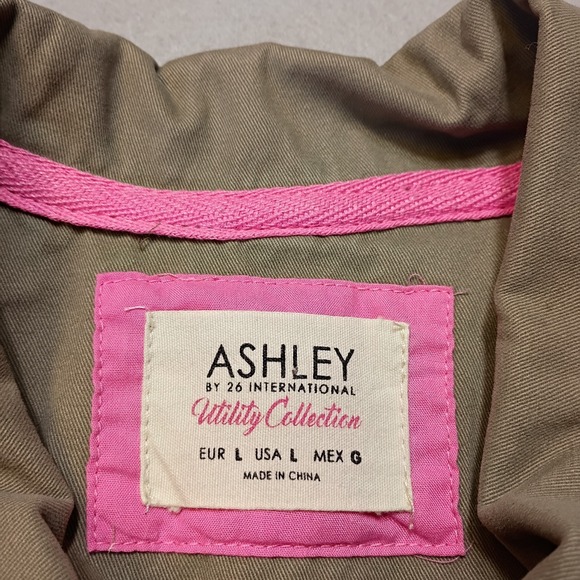 Ashley By 26 International Tan Brown Cargo Vest Sz Large Outerwear Fishing - Picture 10 of 10